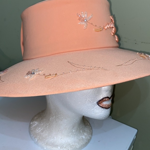 Beautiful Lt. Orange Church Dress Hat by Ben Marc main image 7